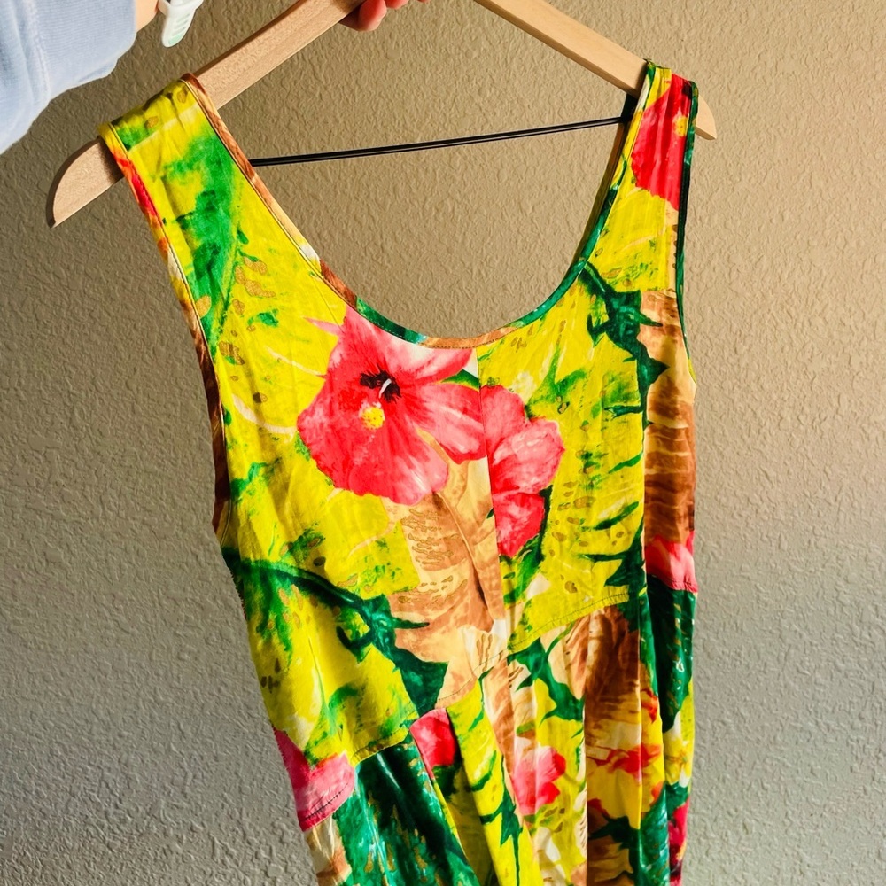 Vintage Jams World Floral Sleeveless Midi Dress - Picture 8 of 12